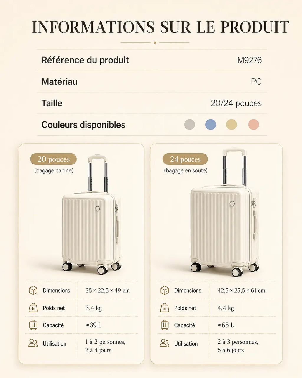 Valise Grip | Bagage en Cabine / Bagage en Soute - 318490