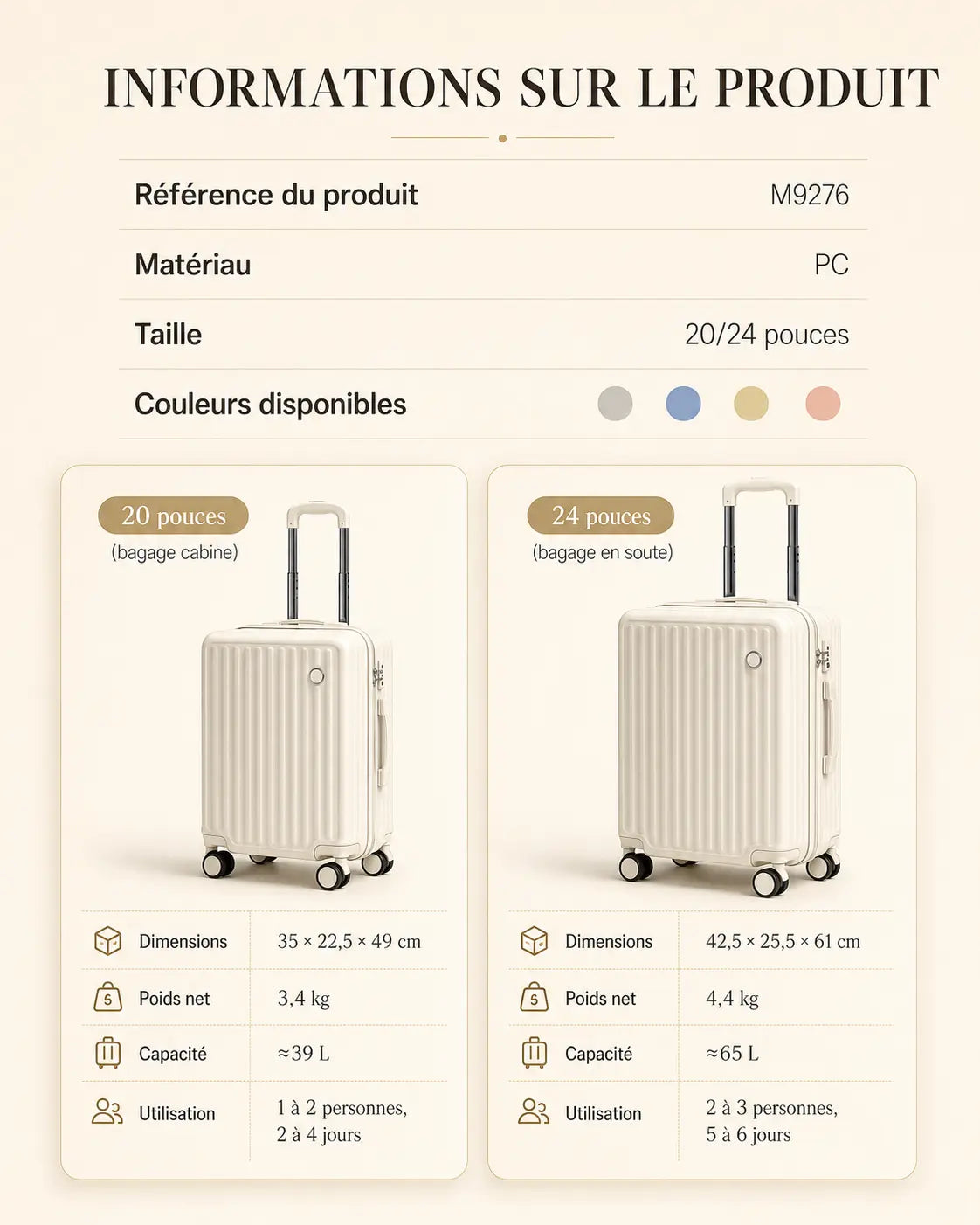 Valise Grip | Bagage en Cabine / Bagage en Soute - 318490