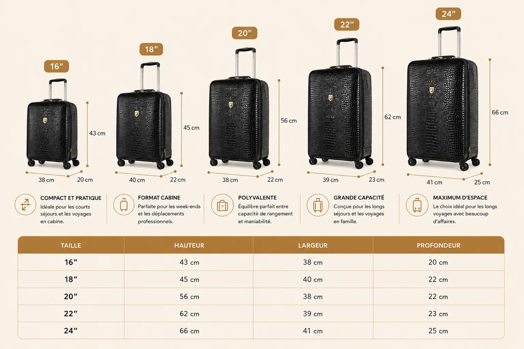 Valise Croco | Bagage en Cabine / Bagage en Soute - 466793