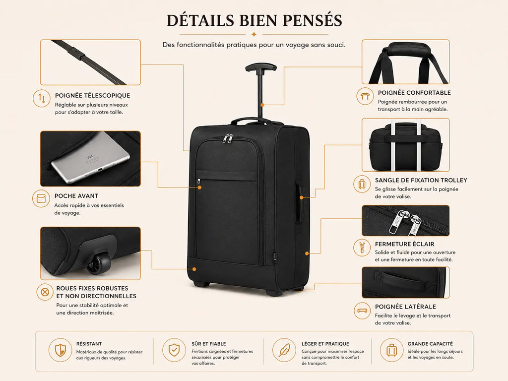 Set Duo | Bagage en Cabine / Sac Cabine Avion - 708695