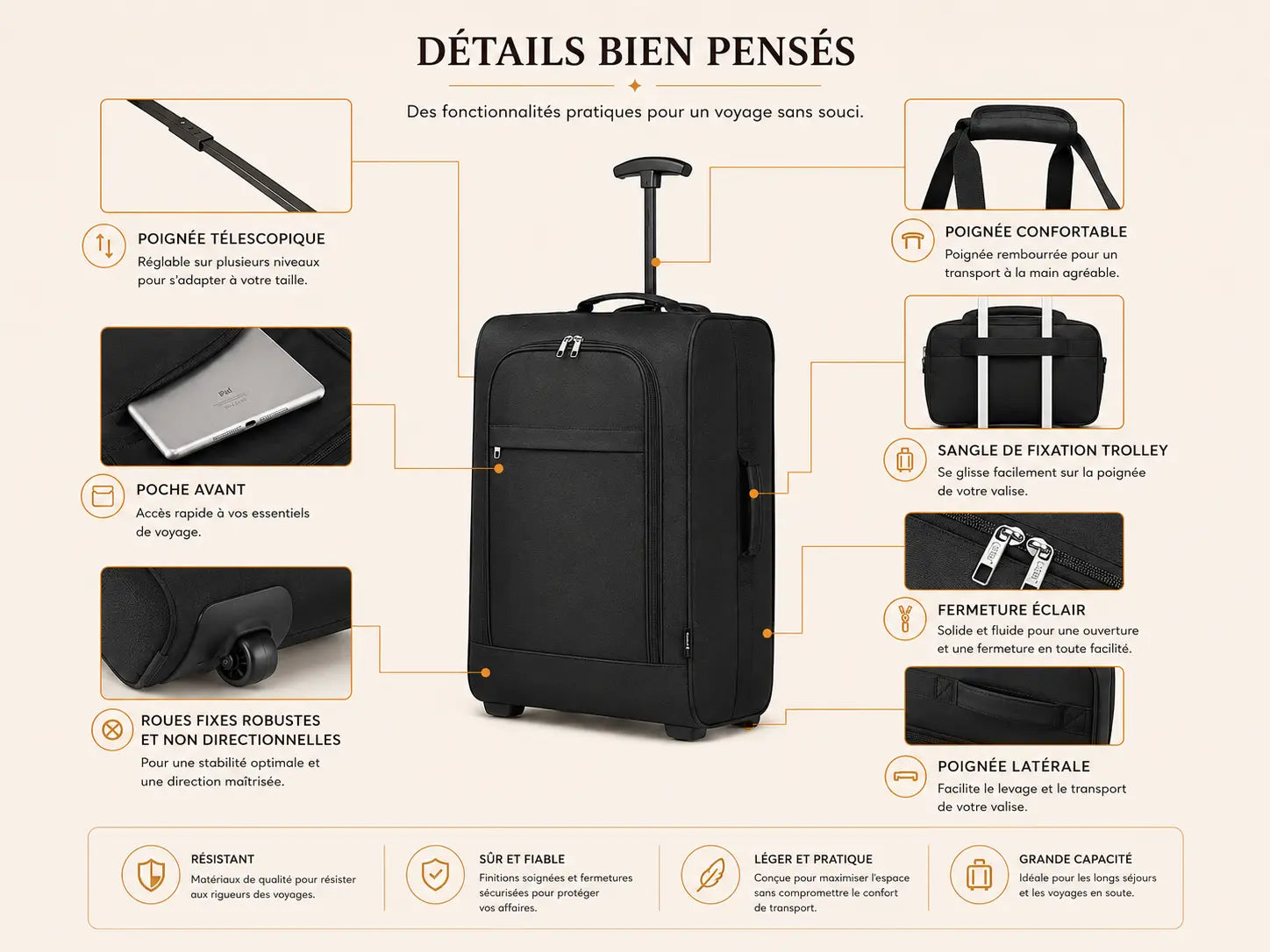 Set Duo | Bagage en Cabine / Sac Cabine Avion - 708695